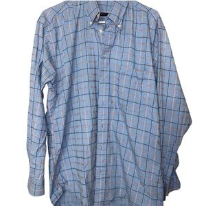 Burberry London Men’s Button-Down Shirt – Blue Plaid